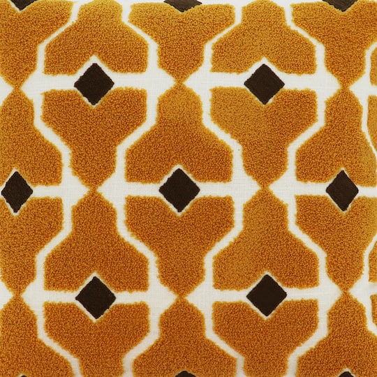 Jonathan Adler x Michaels 18" Yellow & Brown Embroidered Pillow